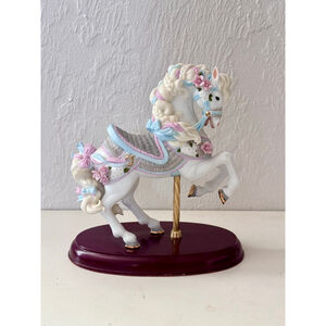 Lenox White Carousel Horse Decor Handcrafted Collectible One Size
